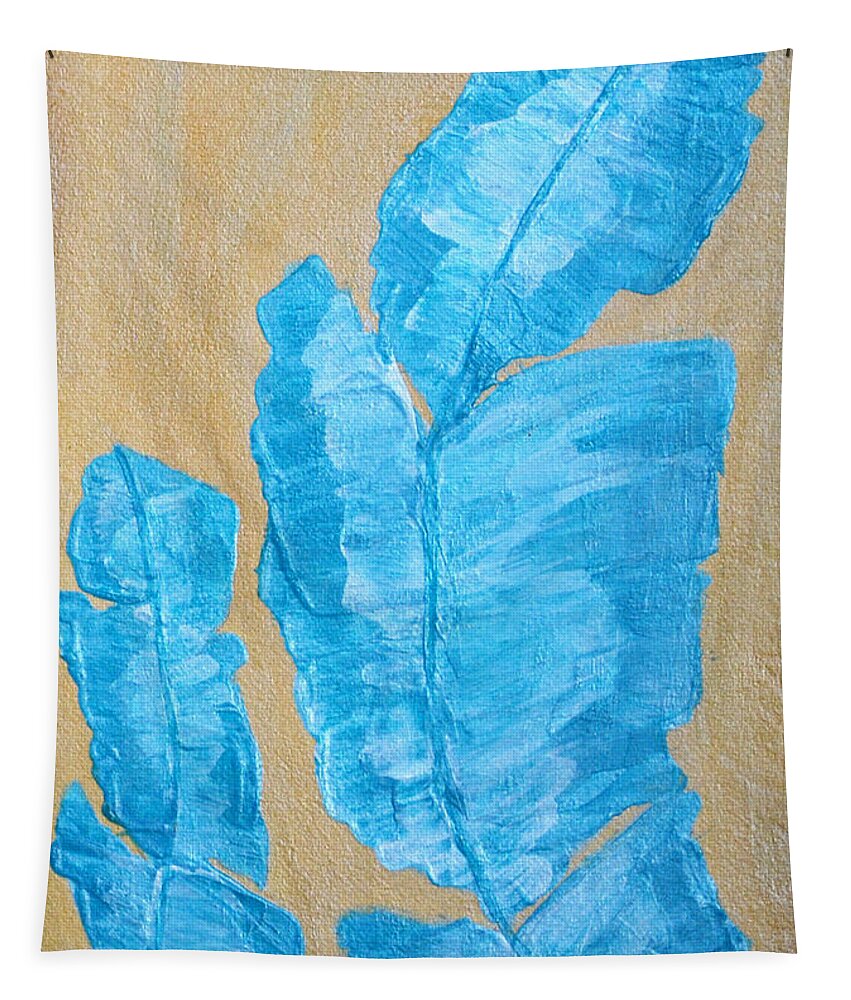 Blue Tapestry featuring the painting Contrast by Sonali Kukreja