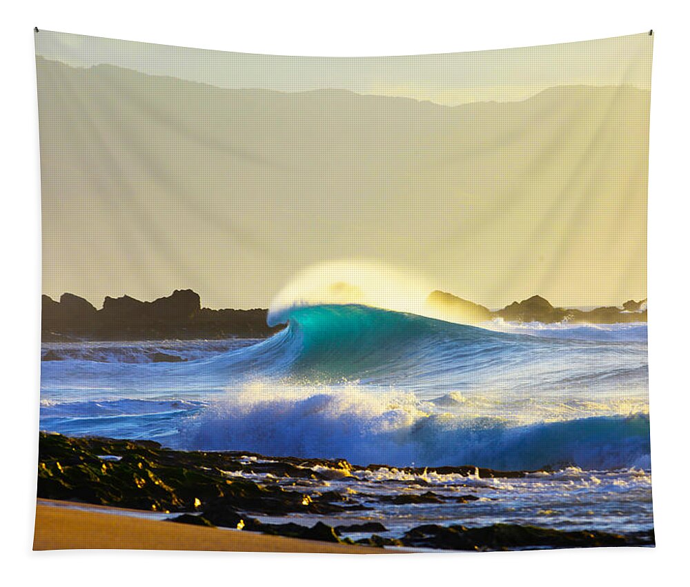 Big Wave Tapestry featuring the photograph Cool Curl by Sean Davey