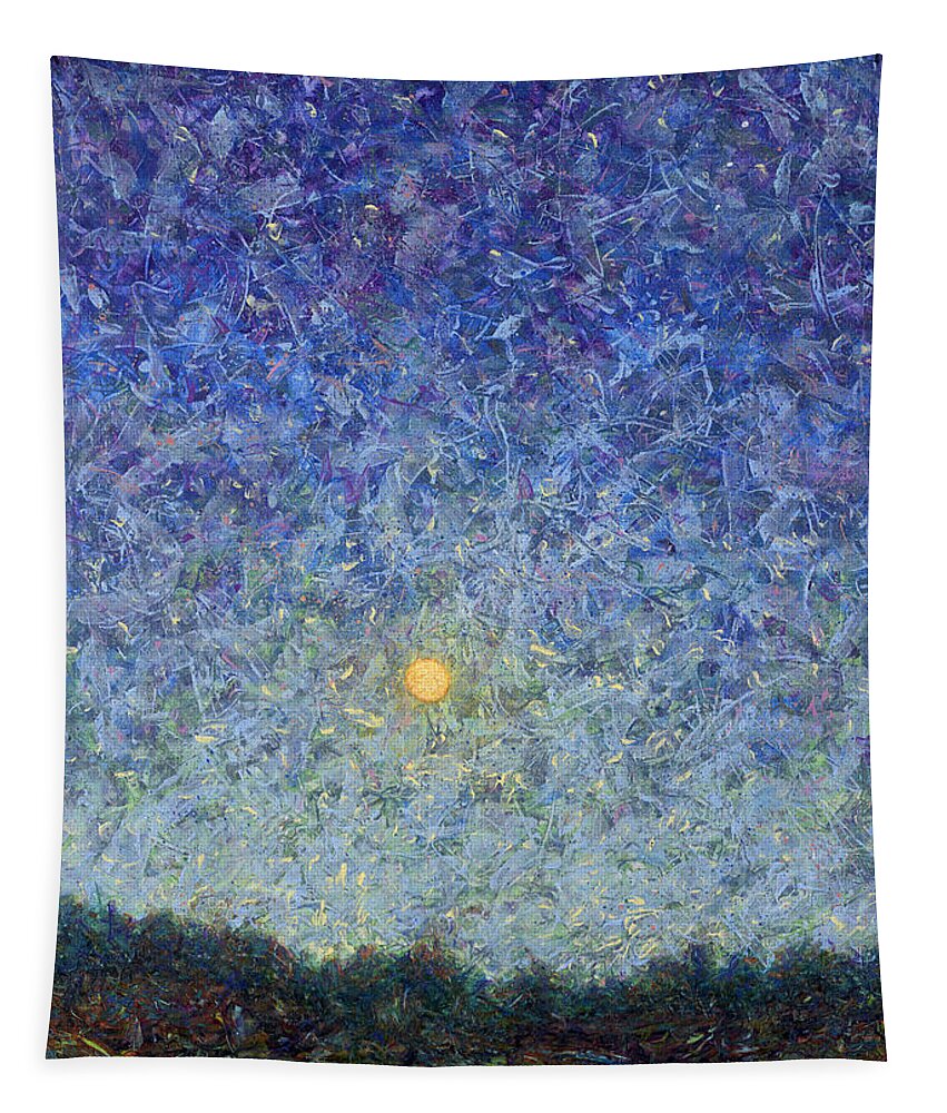 Cornbread Moon Tapestry featuring the painting Cornbread Moon by James W Johnson