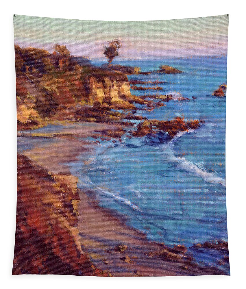 Corona Del Mar Tapestry featuring the painting Corona del Mar by Konnie Kim