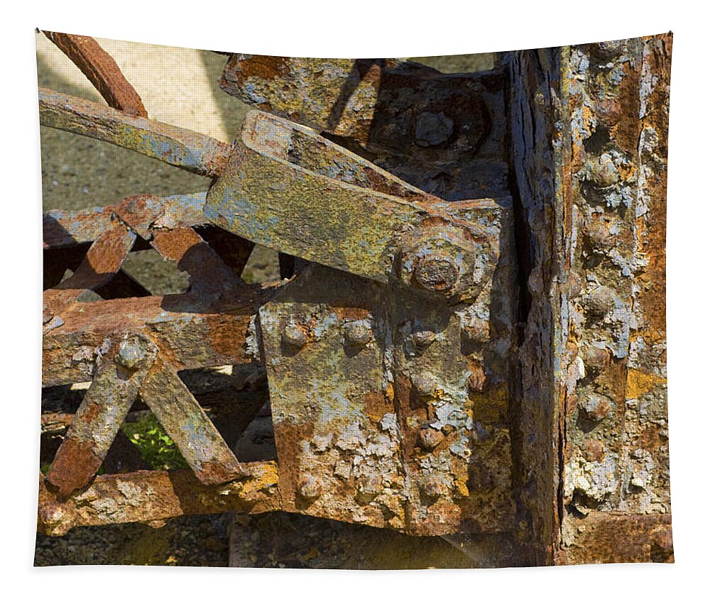 Rusty Tapestry featuring the photograph Corroded Steel by Lynn Hansen
