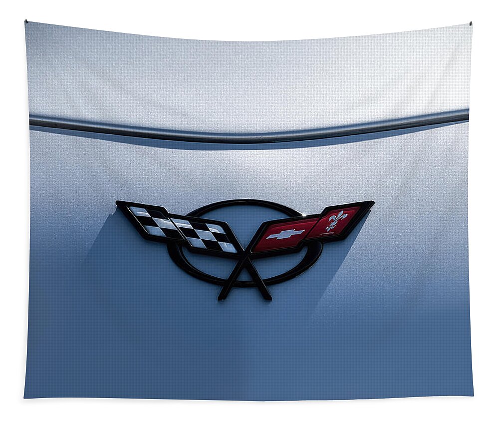 Chevrolet Tapestry featuring the digital art Corvette C5 Badge by Douglas Pittman