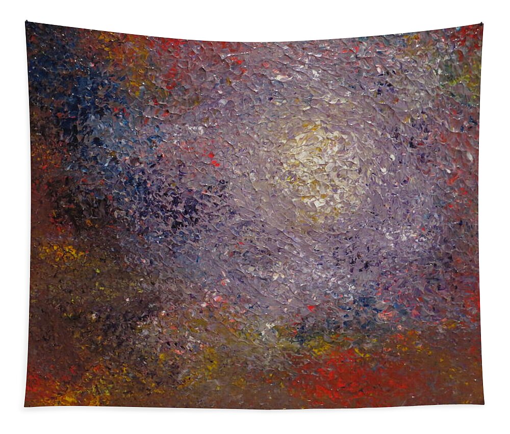 Abstract Tapestry featuring the painting Cosmos by Soraya Silvestri