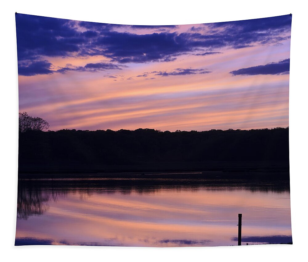 Sunset Tapestry featuring the photograph Cotton Candy Sunset Series 4 by Marianne Campolongo