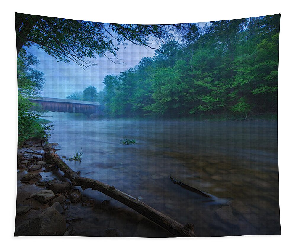 Wooden Tapestry featuring the photograph Covered Bridge by Everet Regal
