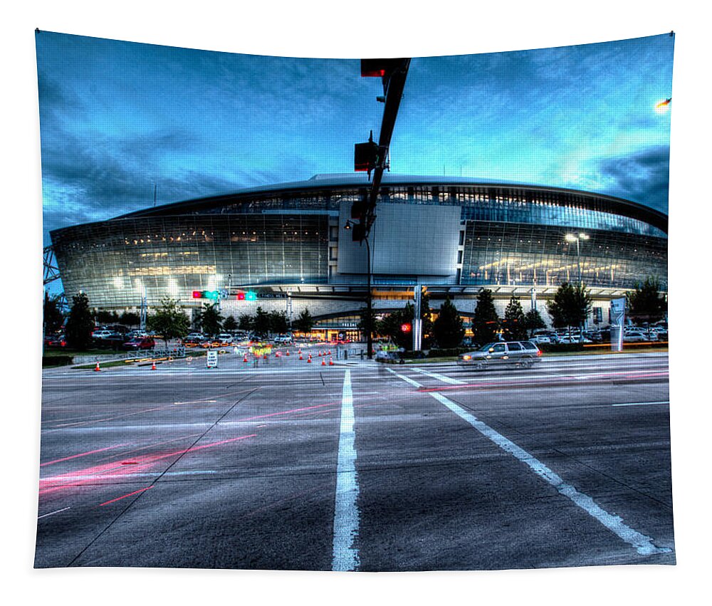 Dallas Cowboys Tapestry featuring the photograph Cowboys Stadium pregame by Jonathan Davison