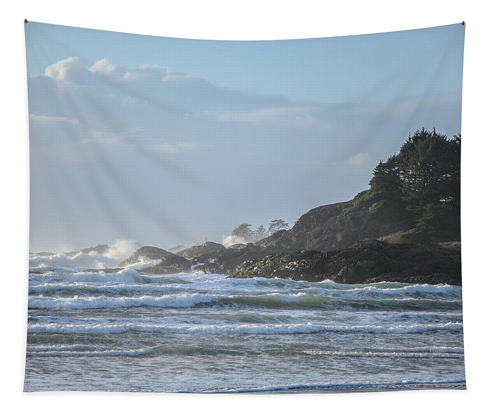 Cox Bay Tapestry featuring the photograph Cox Bay Afternoon Waves by Roxy Hurtubise