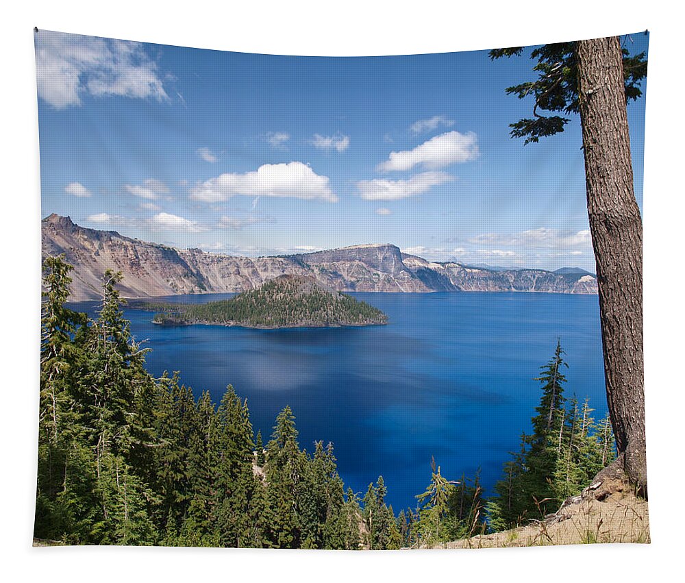 Crater Lake Tapestry featuring the photograph Crater Lake National Park by Diane Schuster