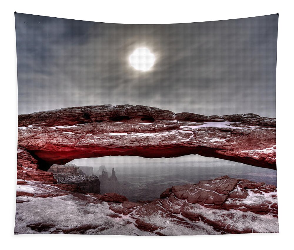 West Tapestry featuring the photograph Crimson Arch by David Andersen
