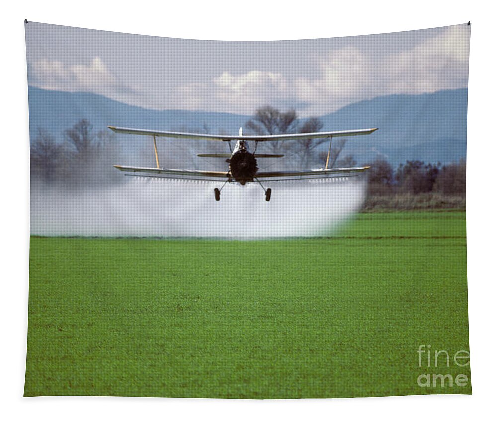 People Tapestry featuring the photograph Crop Dusting by Ron Sanford