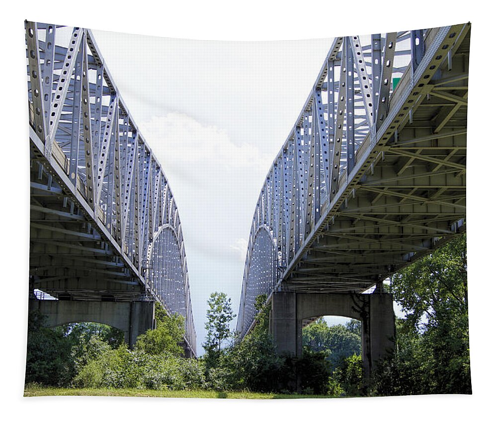 Bridge Tapestry featuring the photograph Crossing Over by Cricket Hackmann