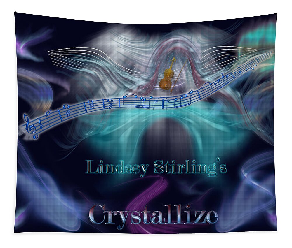 Lindsey Stirling Tapestry featuring the digital art Crystallize by Becca Buecher