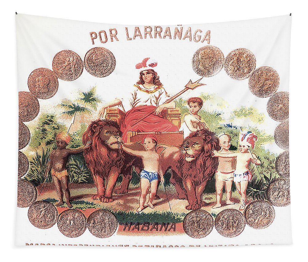Cuban-cigars Tapestry featuring the photograph Cuban Por Larranaga Cigars Image Art by Jo Ann Tomaselli
