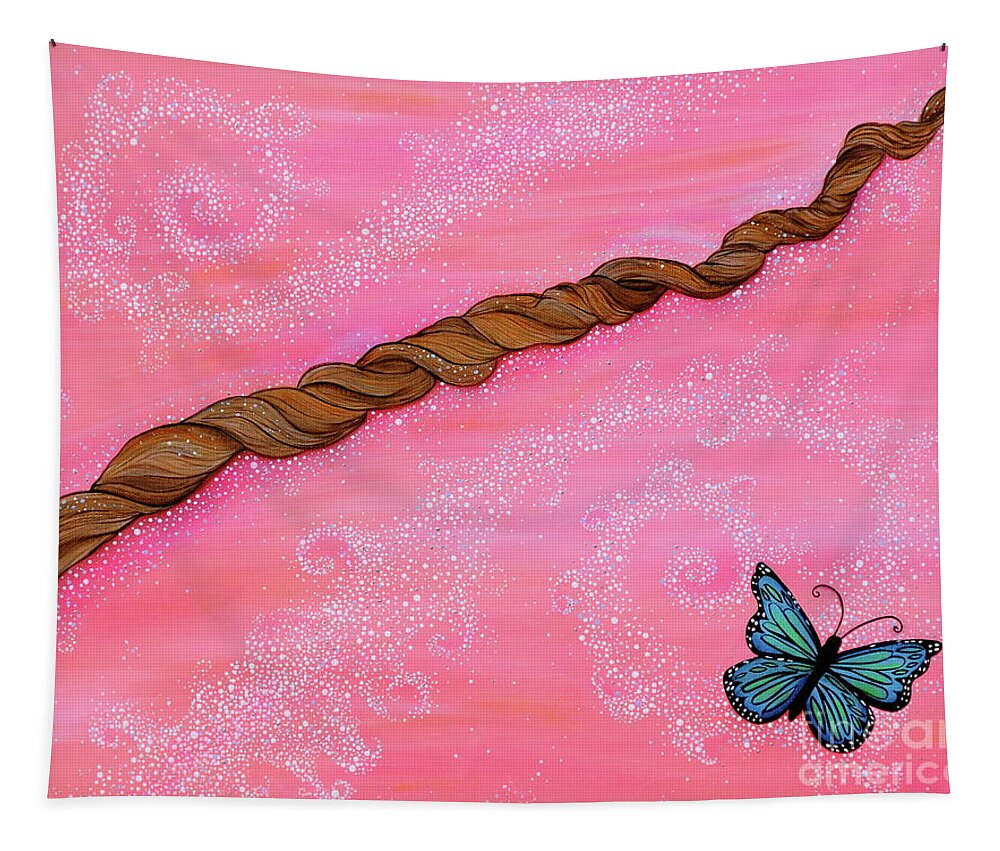 Cypress Paintings Tapestry featuring the painting Cypress Wand by Deborha Kerr