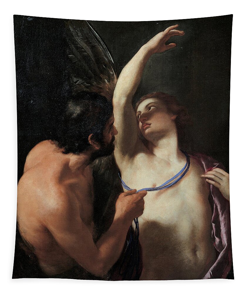 Andrea Sacchi Tapestry featuring the painting Daedalus and Icarus by Andrea Sacchi