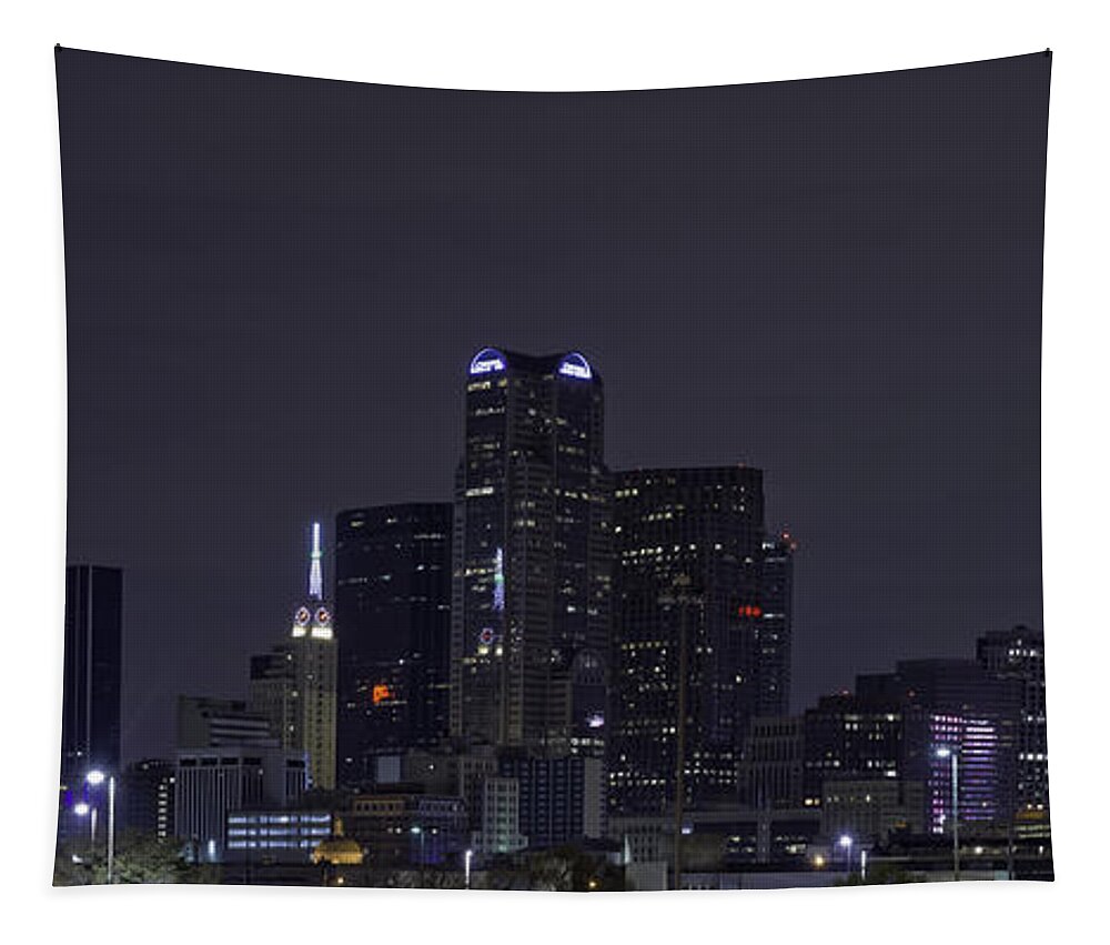Dallas Tapestry featuring the photograph Dallas Skyline South Side by Jonathan Davison