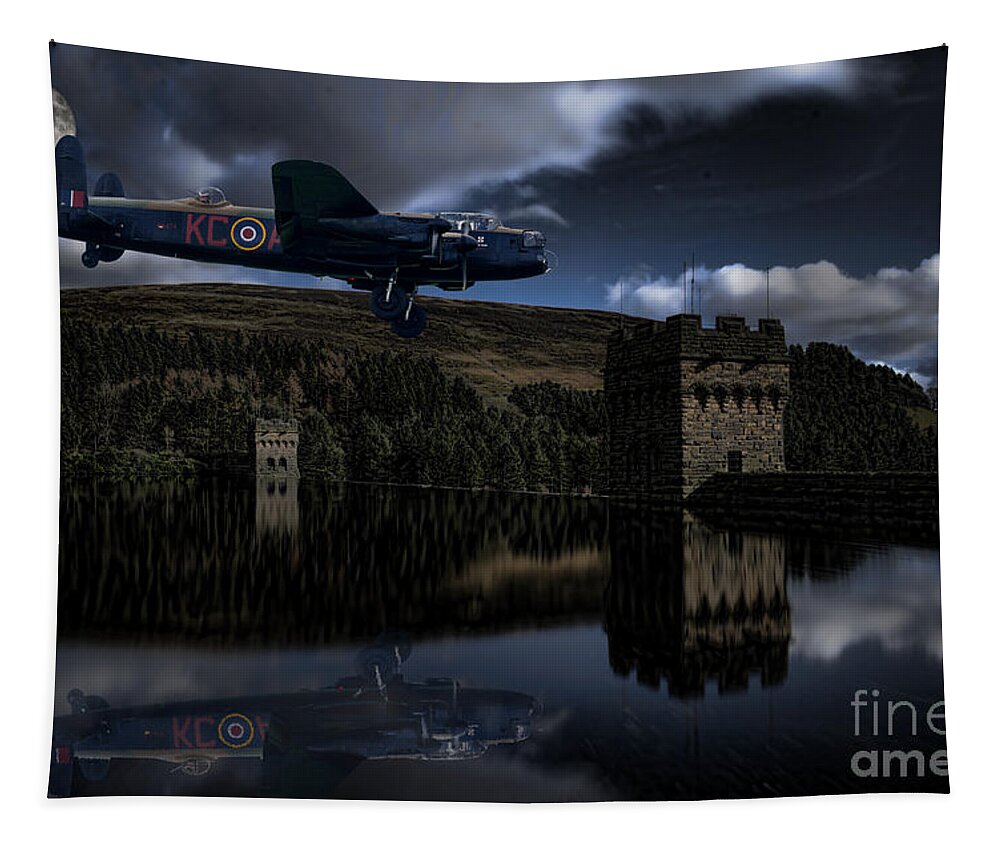 Dambuster Tapestry featuring the photograph Dambuster practice by Steev Stamford