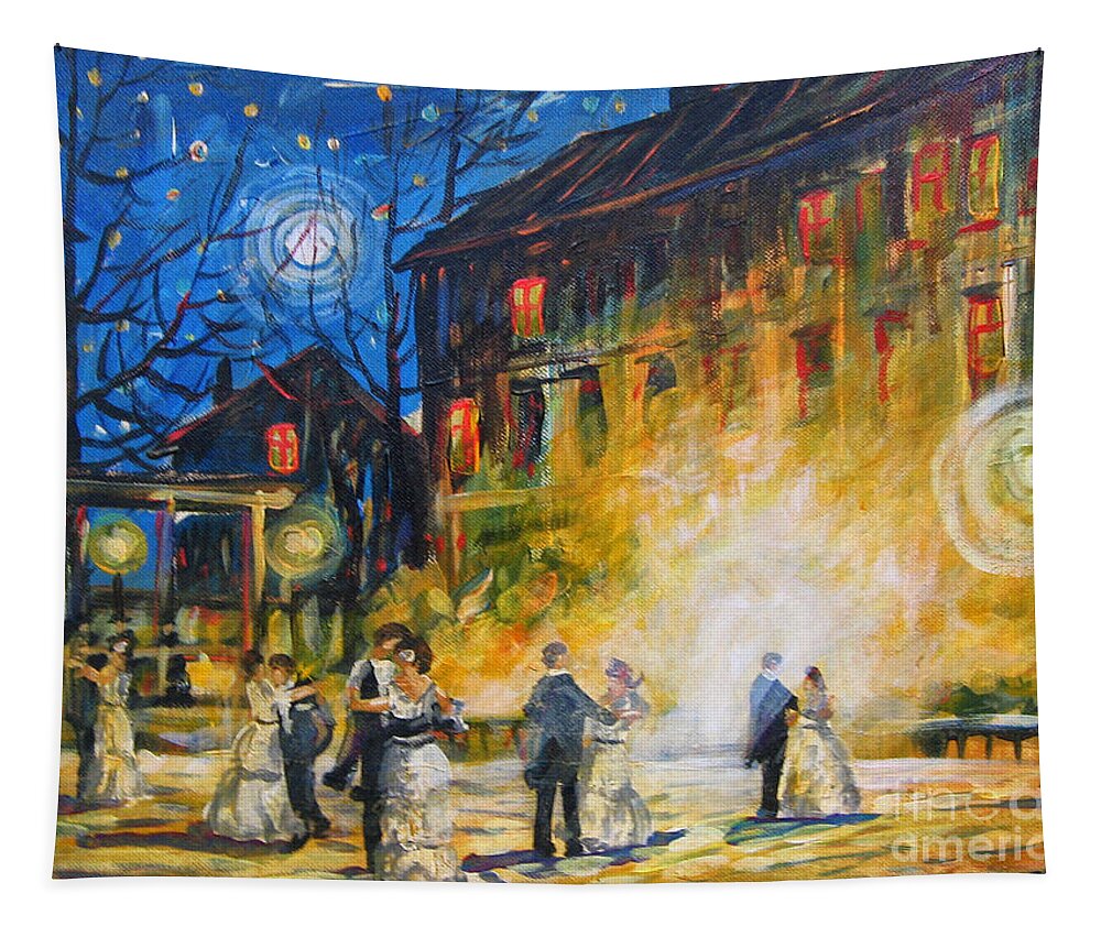 Dance The Night Away Tapestry featuring the painting Dance the Night Away by Dariusz Orszulik