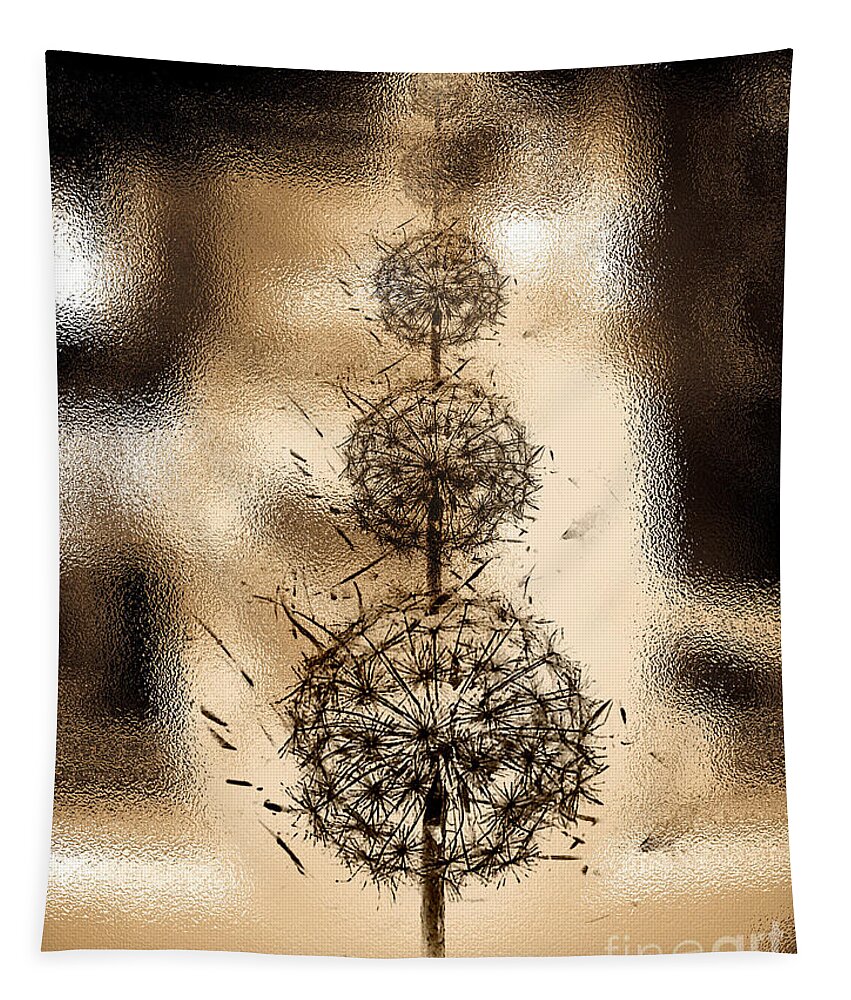 Surrealism Tapestry featuring the digital art Dandelion Dream by Fei A