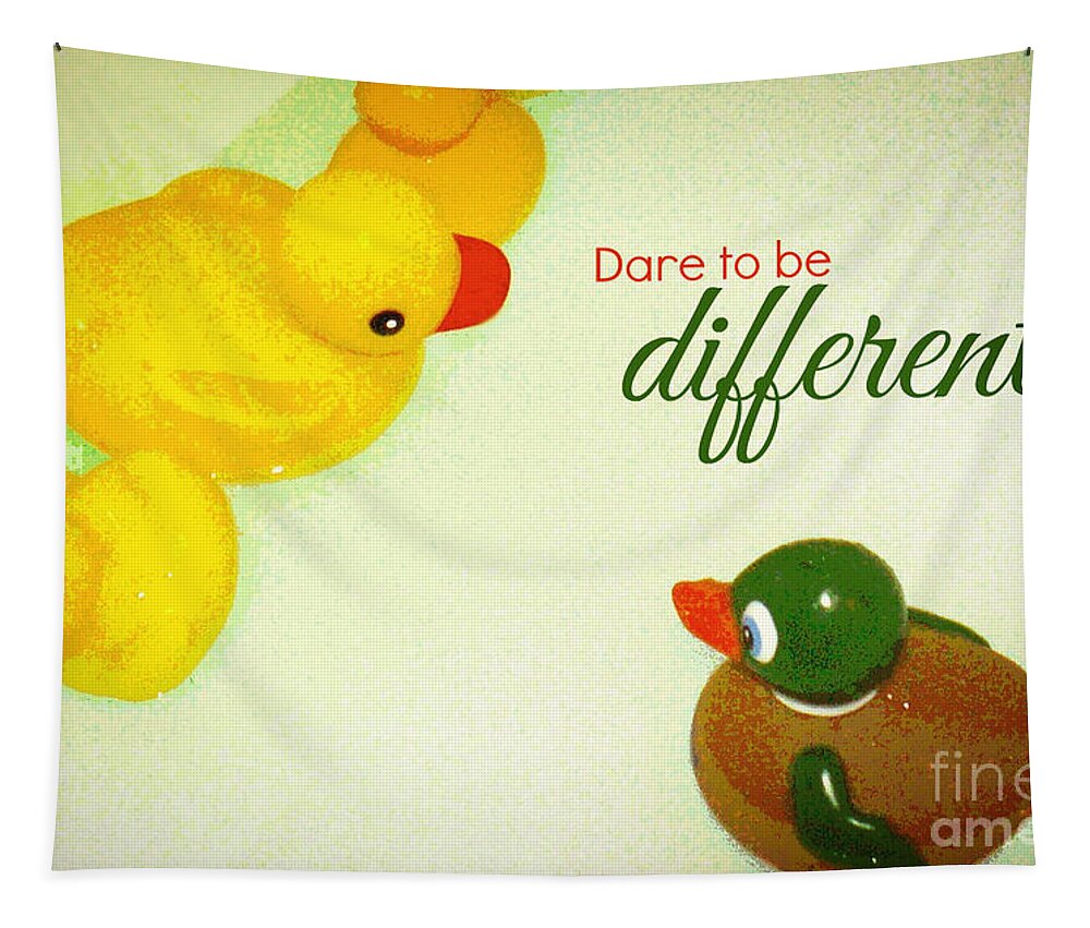 Children's Room Tapestry featuring the digital art Dare to Be Different by Valerie Reeves