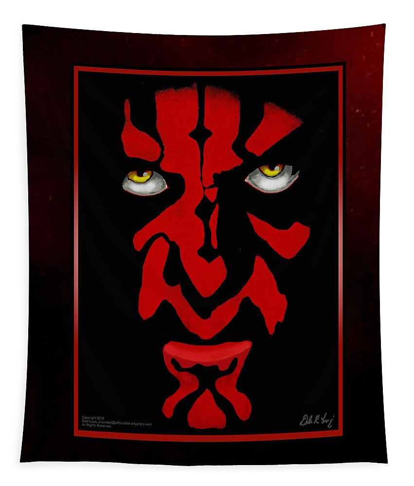 Star Wars Tapestry featuring the painting Darth Maul by Dale Loos Jr