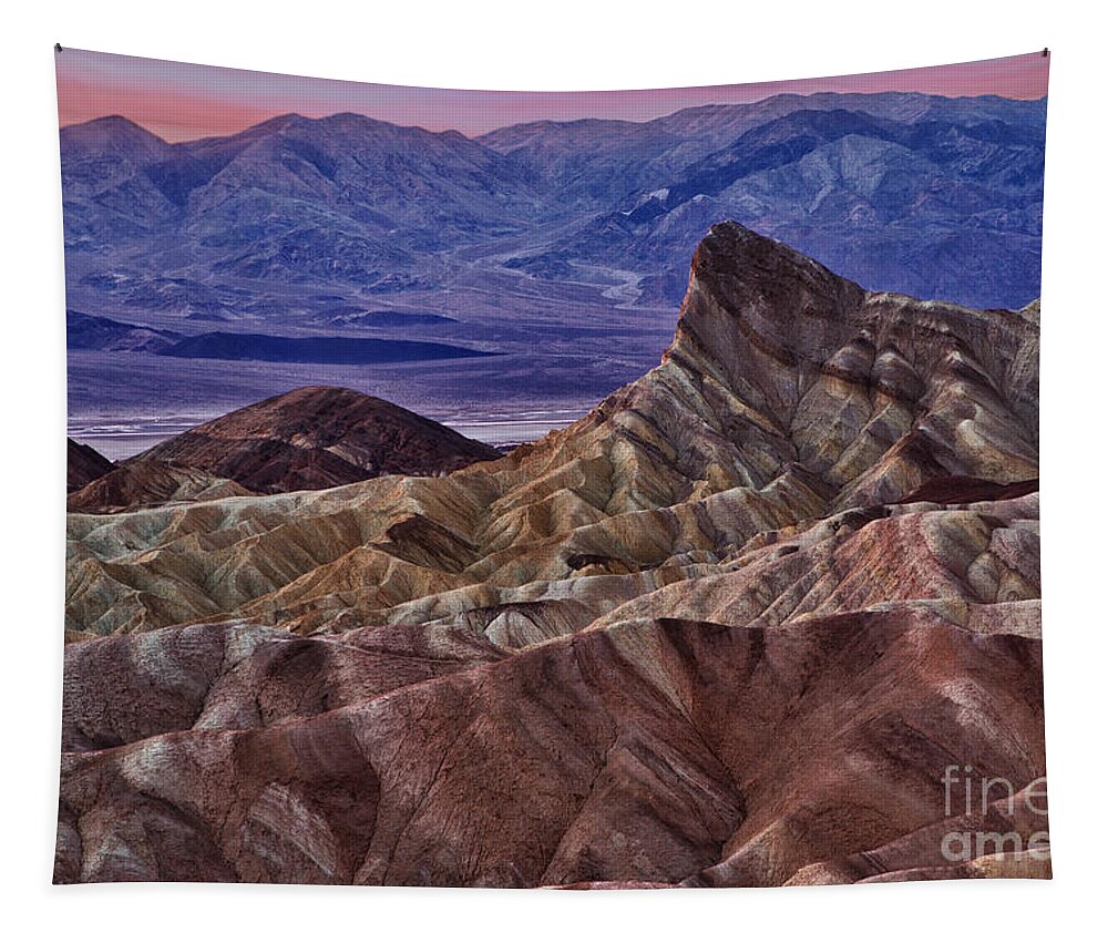 Death Valley Tapestry featuring the photograph Dawn at Zabriskie Point by Jerry Fornarotto