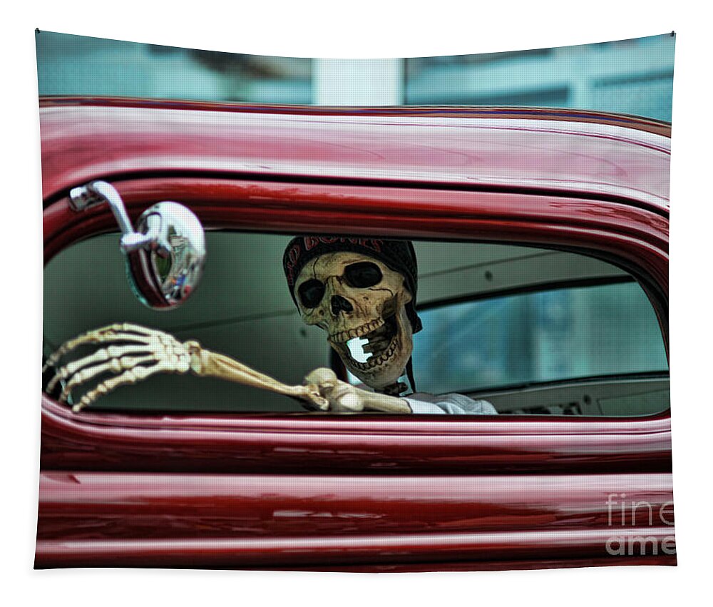 Cars Tapestry featuring the photograph Dead Man Driving CA4217-13 by Randy Harris