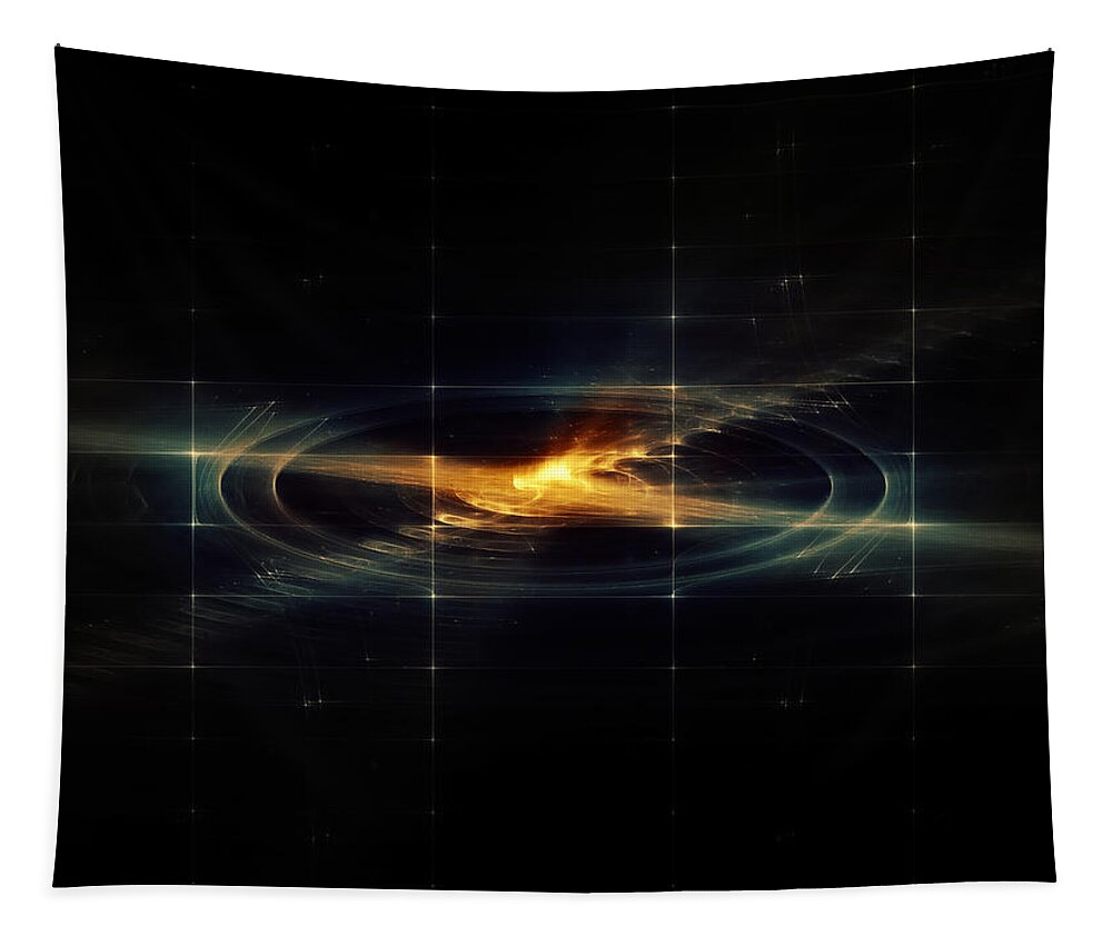 Galaxy Tapestry featuring the digital art Death Of A Galaxy by Adam Vance