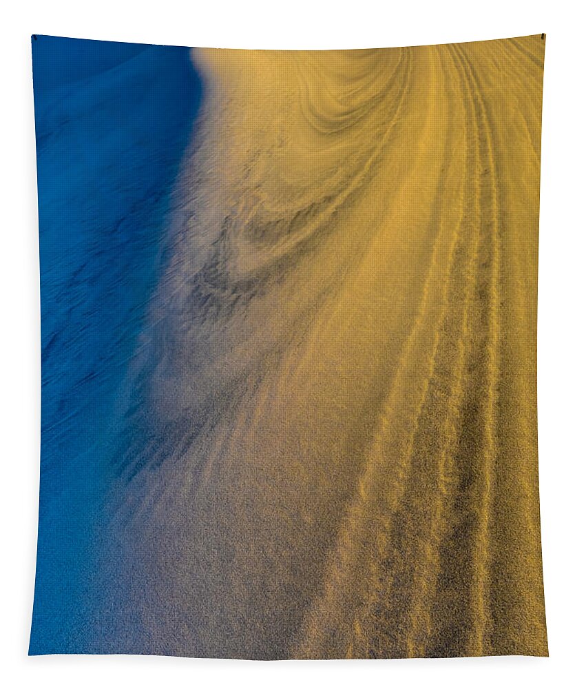 Death Valley Tapestry featuring the photograph Death Valley Sunset Dune Wind Spiral by Gary Whitton