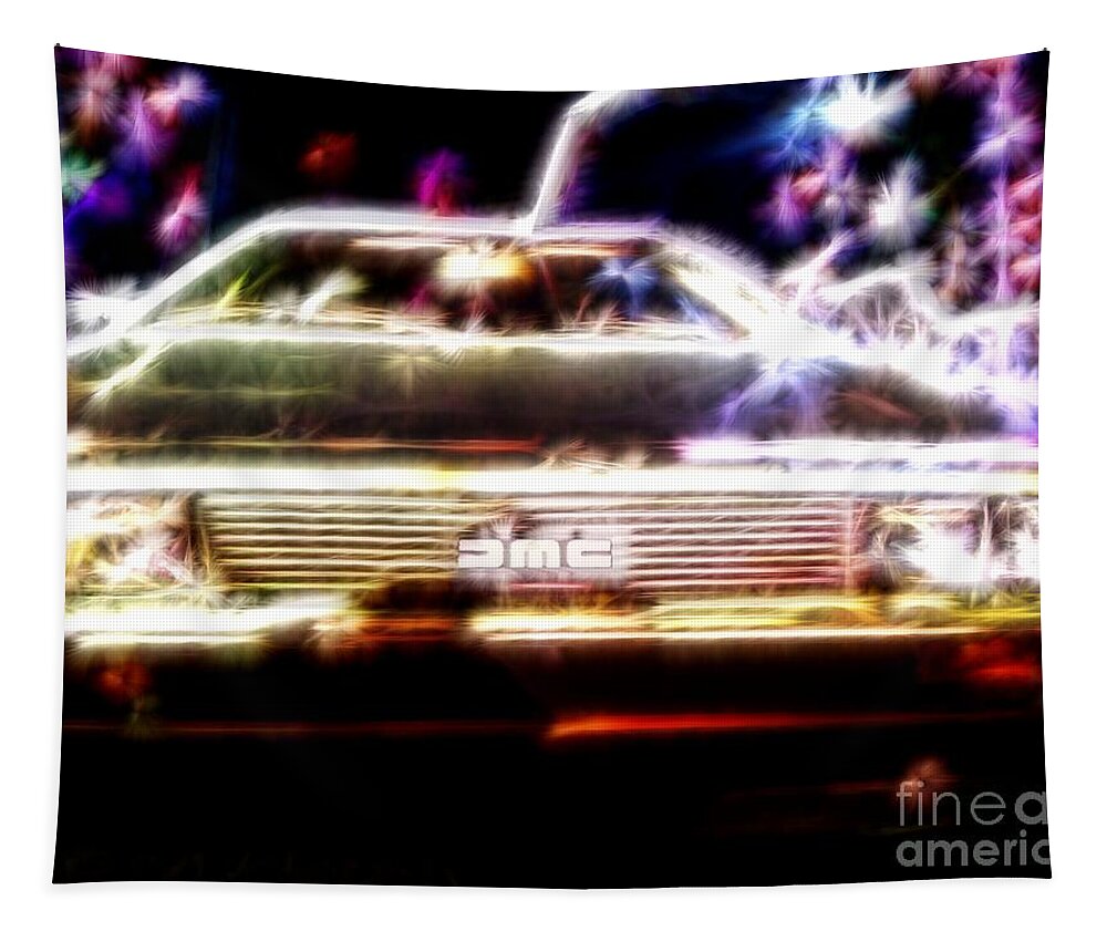 Car Tapestry featuring the photograph Delorean Fantasy by Renee Trenholm