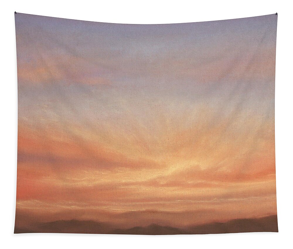 Desert Tapestry featuring the pastel Desert Sky B by Michael Heikkinen
