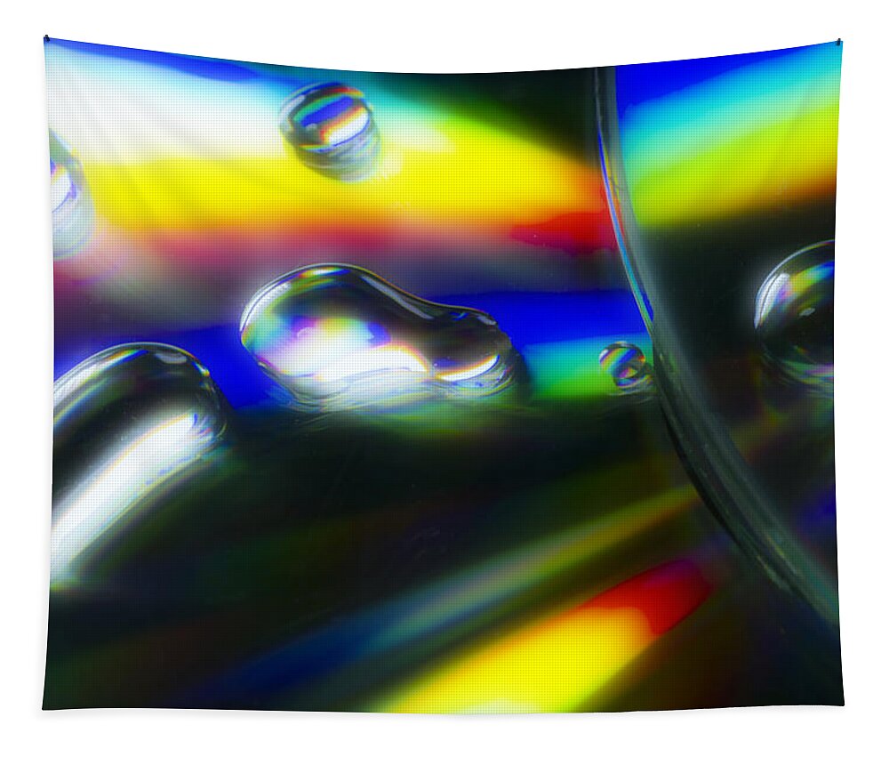 Cd Tapestry featuring the photograph Diffused Rainbow Abstract by Sven Brogren