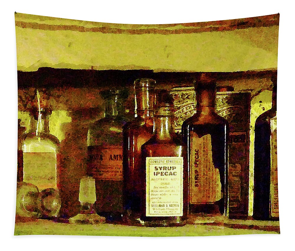 Druggist Tapestry featuring the photograph Doctor - Syrup of Ipecac by Susan Savad