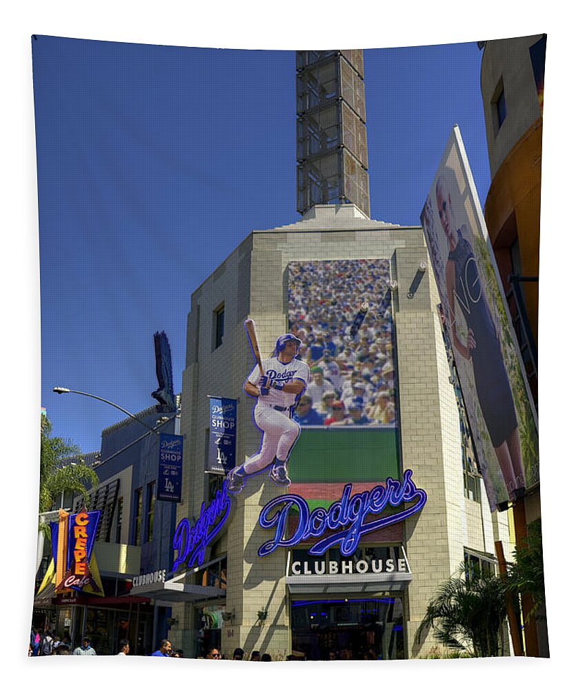 Dodgers Tapestry featuring the photograph Dodgers Clubhouse by Ricky Barnard