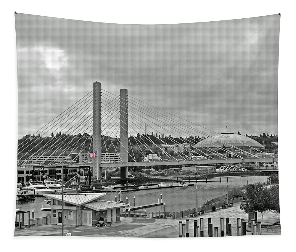 Tacoma Tapestry featuring the photograph Dome and Bridge by Tikvah's Hope