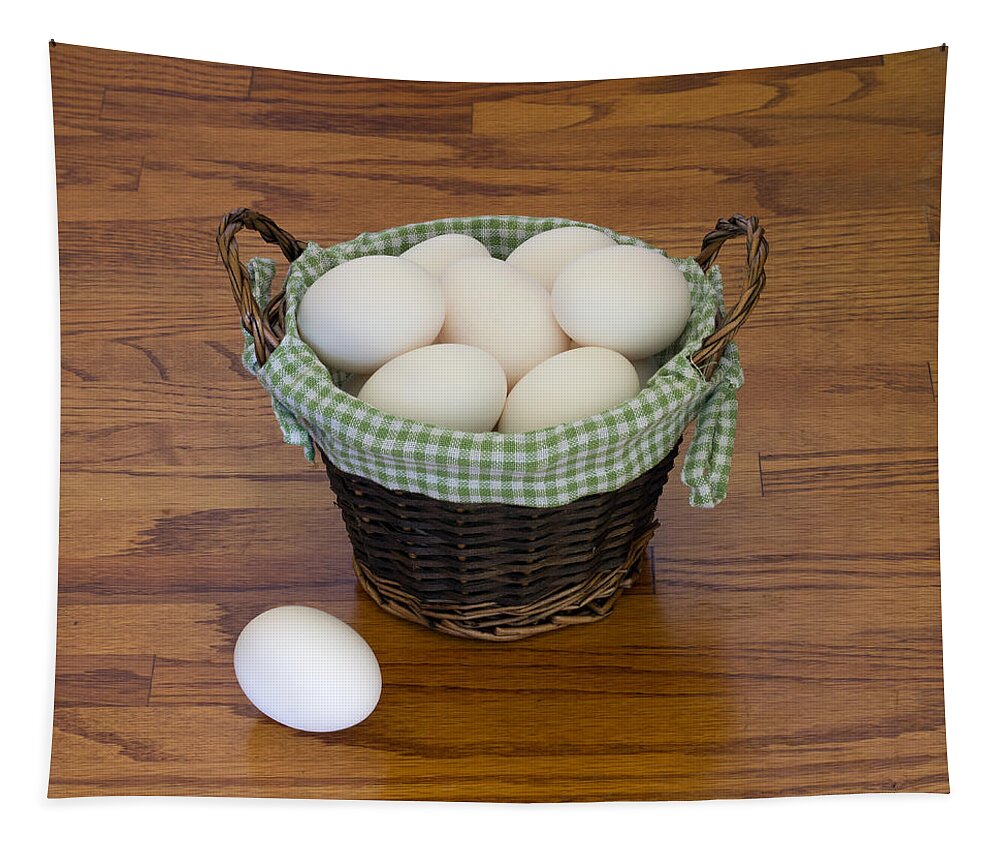 Egg Tapestry featuring the photograph Don't Put All Your Eggs In One Basket by Kim Hojnacki