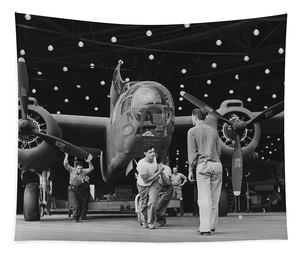 Douglas A20 Tapestry featuring the photograph Douglas A20 Bomber by Georgia Clare