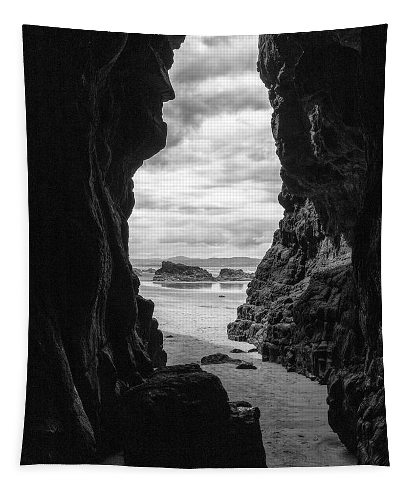 Downhill Tapestry featuring the photograph Downhill Cave by Nigel R Bell