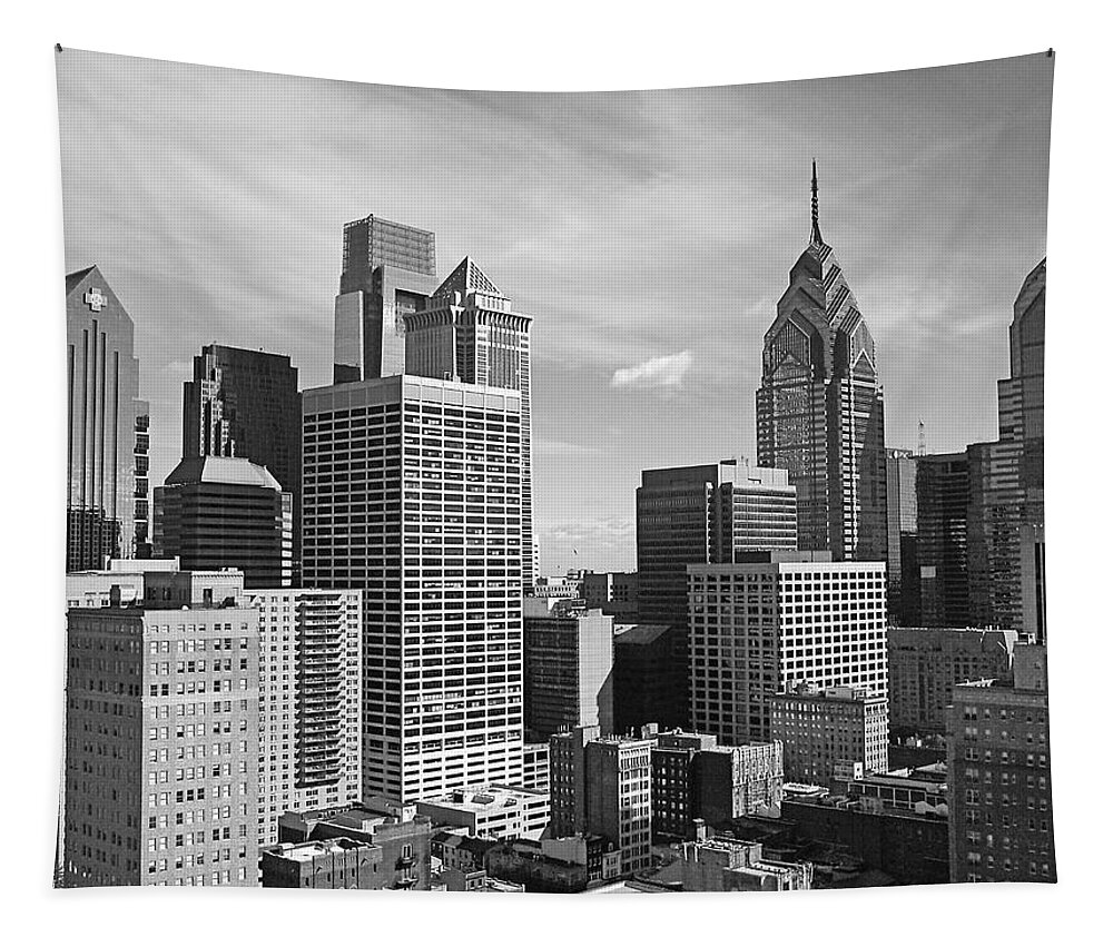 Philadelphia Tapestry featuring the photograph Downtown Philadelphia by Rona Black