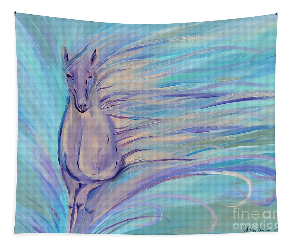 Horse Tapestry featuring the painting Dreamer by Stacey Zimmerman