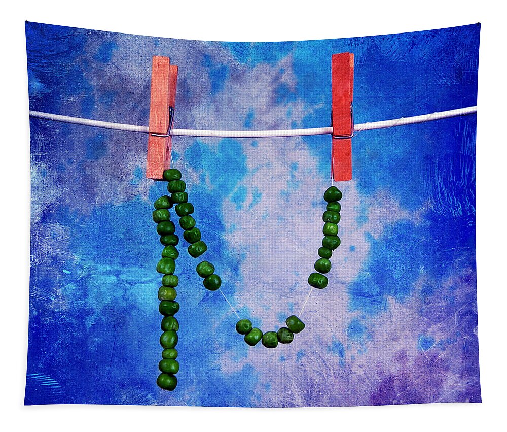 Peas Tapestry featuring the photograph Dried Peas by Randi Grace Nilsberg