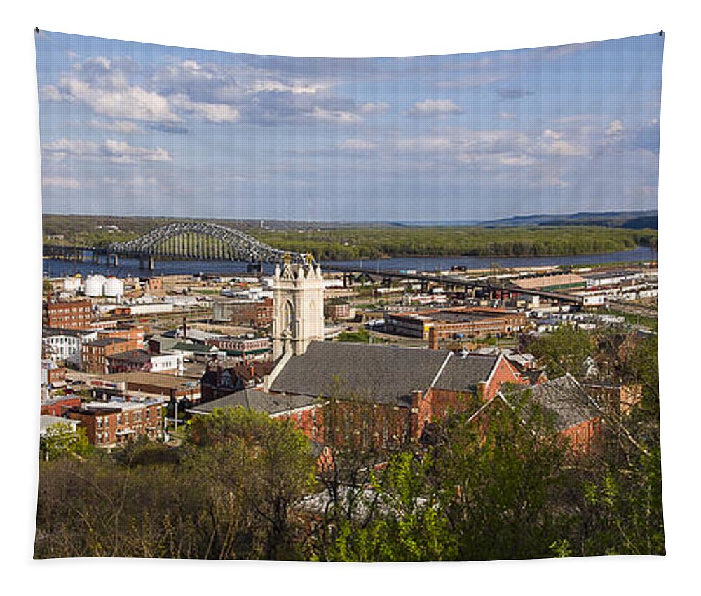 Dubuque Tapestry featuring the photograph Dubuque Iowa by Steven Ralser