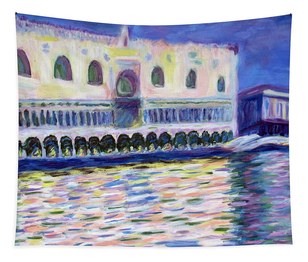 Impressionism Tapestry featuring the painting Ducal Palace by Angelina Tamez