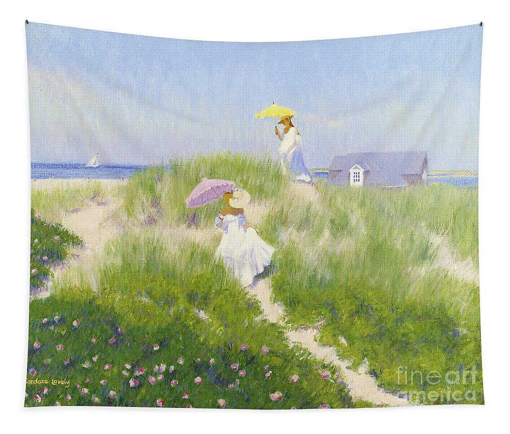Nantucket Tapestry featuring the painting Nantucket Dune Pass by Candace Lovely