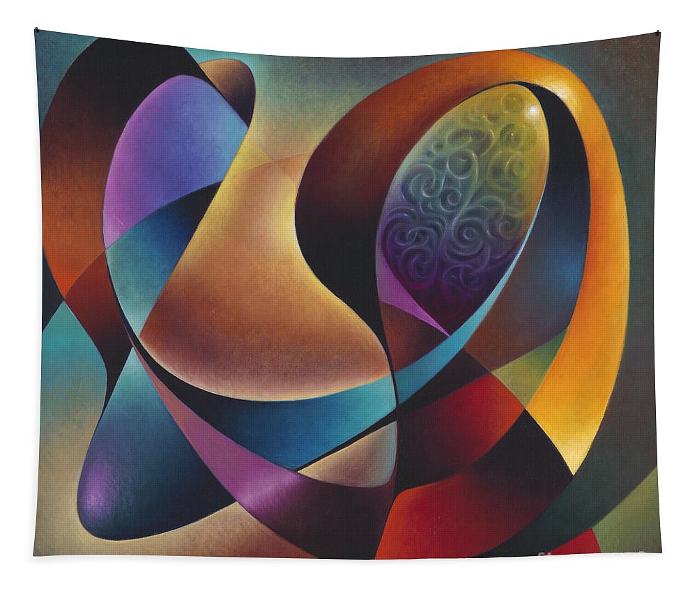 Dynamic Tapestry featuring the painting Dynamic Series #13 by Ricardo Chavez-Mendez