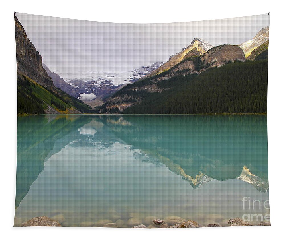 Lake Louise Tapestry featuring the photograph Early Morning at Lake Louise by Teresa Zieba