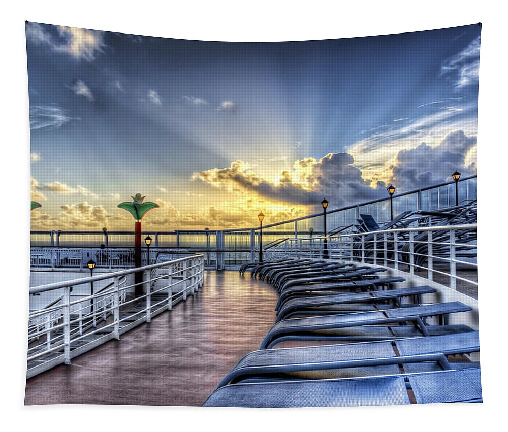 Beautiful Tapestry featuring the photograph Early Morning Sun Rays by Maria Coulson