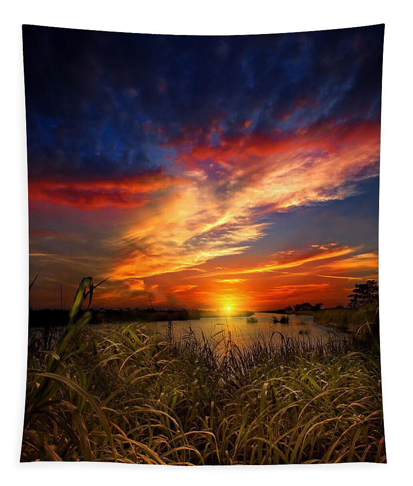 Sunset Tapestry featuring the photograph Earth Day Sunset by Mark Andrew Thomas
