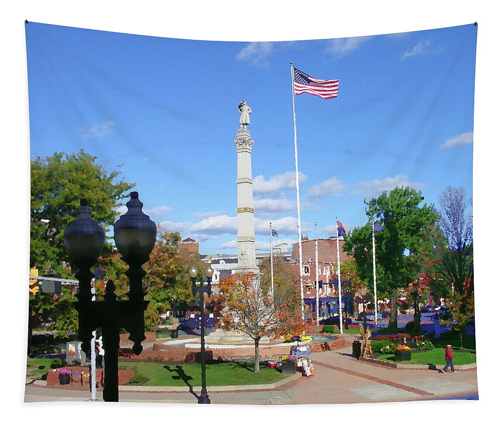 Easton Pa Tapestry featuring the photograph Easton PA - Civil War Monument by Jacqueline M Lewis