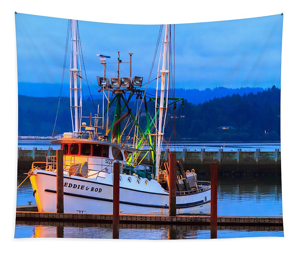Boat Tapestry featuring the photograph Eddie and Rod by Chris Steele